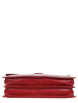 Serviette cartable homme Premium en cuir - KATANA - 2 soufflets - 38 cm - 31022-Rouge