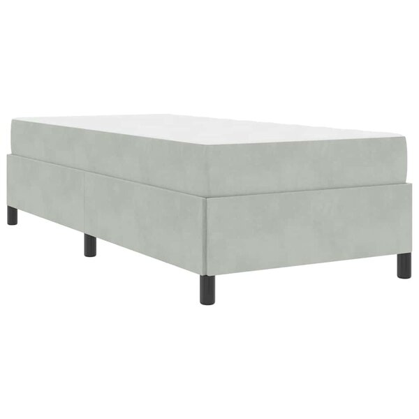 vidaXL Cadre de lit Gris clair  gris et blanc 90 x 200 cm Velours