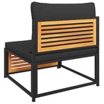 vidaXL Salon de jardin avec coussins 8 Pièces bois massif d'acacia