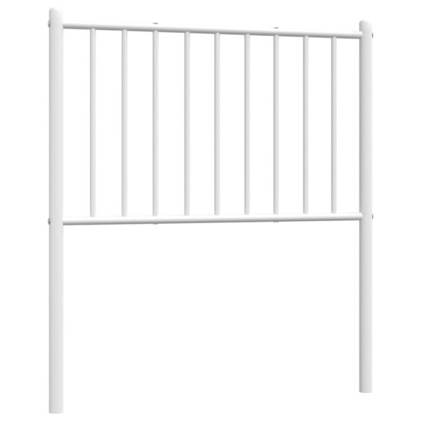 vidaXL Tête de lit de remplacement métal blanc 80 cm