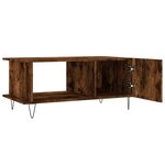 vidaXL Table basse chêne fumé 90x50x40 cm bois d'ingénierie