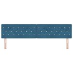 vidaXL Tête de lit en velours bleu foncé avec boutons en cristal tressés  200 cm.