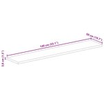 vidaXL Dessus de table rectangulaire bois massif de manguier brut