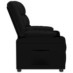 vidaXL Fauteuil inclinable Noir Similicuir