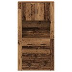 vidaXL Haut Armoire Bois ancien 80 x 33 x 150 cm Bois d'ingénierie