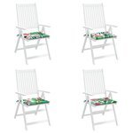 vidaXL Coussins de chaise de jardin lot de 4 multicolore 50x50x4 cm