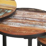 vidaXL Tables d'appoint 3 Pièces Bois de récupération massif