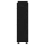 vidaXL Armoire avec roue Chêne noir 60 x 22 x 79 cm