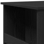 vidaXL Table de bar avec étagère de rangement chêne noir