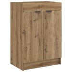 vidaXL Armoire sous évier de salle de bain Chêne artisanal