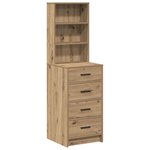 vidaXL Haut Armoire chêne artisanal 40 x 41 x 135 cm Bois d'ingénierie