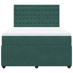 vidaXL Sommier à lattes de lit et matelas Vert foncé 160x200cm Velours