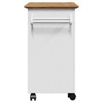 VidaXL Chariot de cuisine BODO blanc et marron 72x45x80 cm