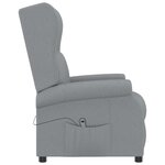 vidaXL Fauteuil inclinable électrique à oreilles gris clair tissu