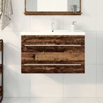 vidaXL Meuble de Lavabo de Salle de Bain avec tiroir 2 Pièces Bois Ancien