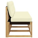 vidaXL 3 Pièce Sofa de milieu extérieur