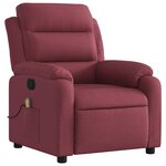 vidaXL Fauteuil de massage inclinable Rouge bordeaux Tissu