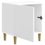 vidaXL Cabinet de chevet 2 Pièces Blanc brillant 43 x 34 5 x 50 cm