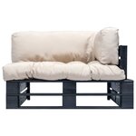 vidaXL Canapé de jardin palette avec coussins sable Pinède