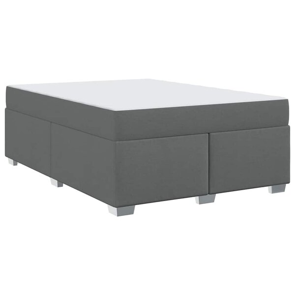 vidaXL Cadre de lit Gris foncé 160 x 200 cm tissu