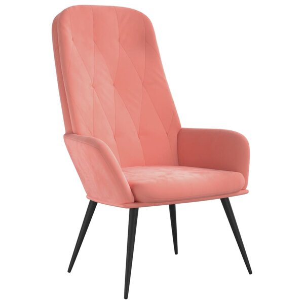 vidaXL Chaise de relaxation Rose Velours