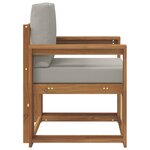 vidaXL Canapé d’extérieur Bois d'acacia massif et polyester