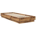 vidaXL Cadre de lit au sol Bois ancien 80 x 200 cm Bois d'ingénierie