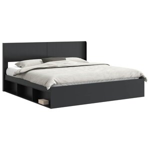 vidaXL Cadre de lit avec rangement et tête de lit 2 pc