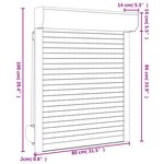 vidaXL Volet roulant aluminium 80x100 cm anthracite