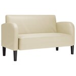 vidaXL Canapé causeuse crème 110 cm similicuir