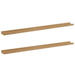 vidaXL Étagère Murale 2 Pièces Marron 115 x 9 x 3 cm Bois d'ingénierie