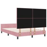 Cadre de lit vidaXL Rose 140x190 cm Velours