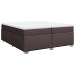 vidaXL Sommier à lattes de lit avec matelas Marron foncé 200x200 cm