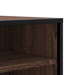 vidaXL Banc à chaussures chêne marron bois d'ingénierie et métal