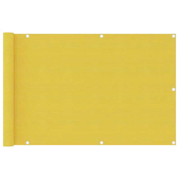 vidaXL Écran de balcon Jaune 90x400 cm PEHD