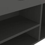 vidaXL Banc à chaussures et coussin Gris 104x30x49cm Bois d'ingénierie