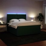vidaXL Sommier à lattes de lit et matelas Vert foncé 180x200cm Velours
