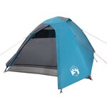 vidaXL Tente de camping à dôme 3 personnes bleu imperméable