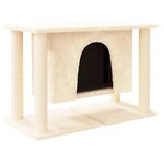 vidaXL Arbre à chat avec griffoirs en sisal Crème 50 cm