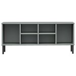 vidaXL Étagère à chaussures pieds en métal Gris 106x35x45 cm Bois OSLO