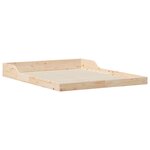 vidaXL Cadre de lit Marron 140 x 200 cm Bois massif en pin