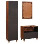 vidaXL Mobilier de salle de bain avec tiroir 3 Pièces 38 x 33 x 160 cm
