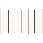 vidaXL Cloison de séparation 6 panneaux Blanc 300x180 cm