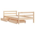 vidaXL Cadre de lit pour enfant et tiroirs 80x160cm bois de pin massif