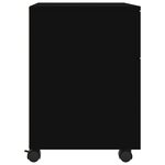 vidaXL Classeur mobile avec roues noir 45x38x54 cm bois d'ingénierie
