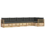 vidaXL Ensemble de canapés d'extérieur 6 pc Blanc et anthracite