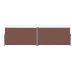 vidaXL Auvent latéral rétractable 160 x 600 cm Marron