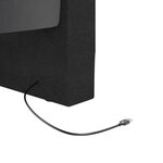 vidaXL Lit avec matelas et éclairage USB Noir Tissu 90x200 cm