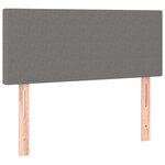 vidaXL Sommier à lattes de lit et matelas Gris foncé 90x190 cm Tissu