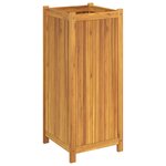 vidaXL Jardinière avec doublure 42x42x100 cm bois massif d'acacia